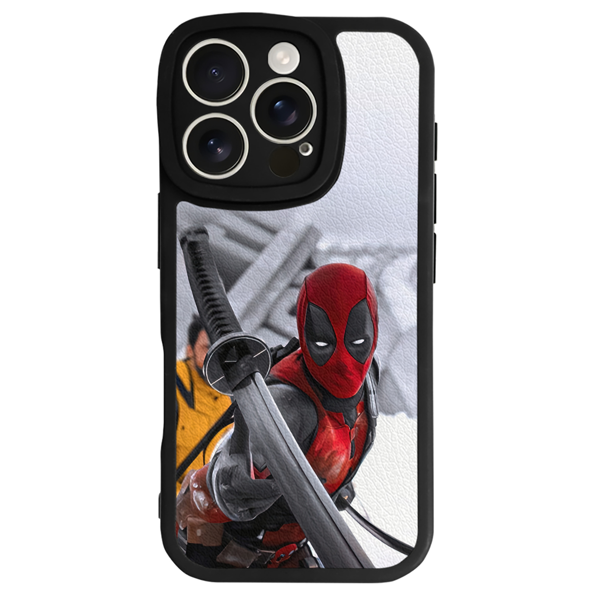 （画像用） Deadpool デッドプール 【iPhone 16シリーズ対応】シリコンスマホケース（レザー調） 材質：シリコン